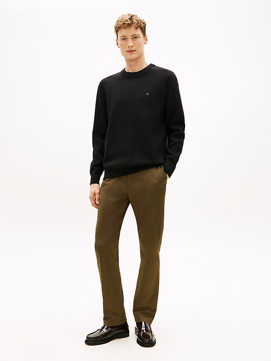 Flag Embroidery Crew Neck Relaxed Jumper
