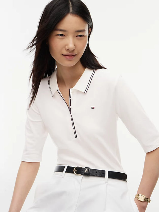Slim Fit Tipped Half Sleeve Polo Shirt