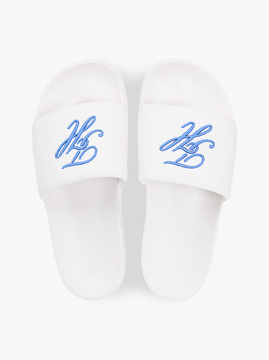 Logo Embroidery Canvas Pool Slides