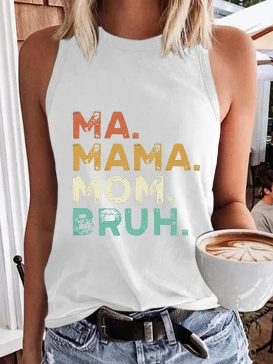 Débardeur imprimé « Cool Moms Club Ma Mama Mom Bruh » pour la fête des mères