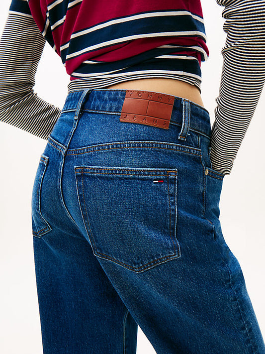 Mid Rise Slim Straight Leg Jeans