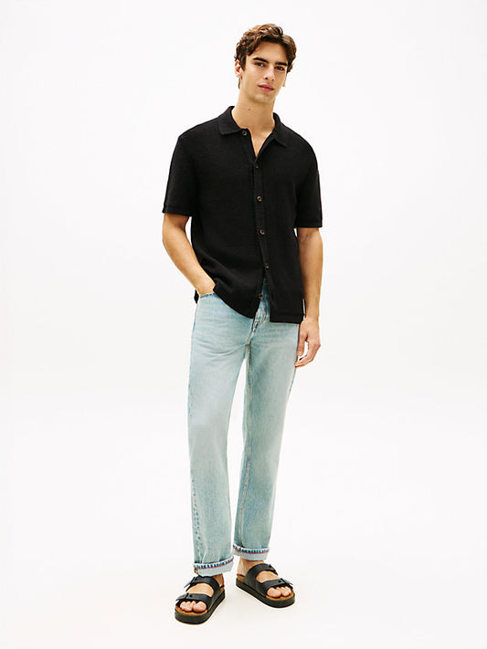 Relaxed Fit Knit Short Sleeve Shirt