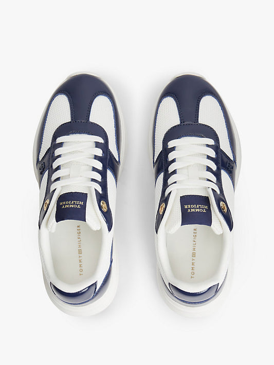 Monogram Mixed Texture Leather Trainers
