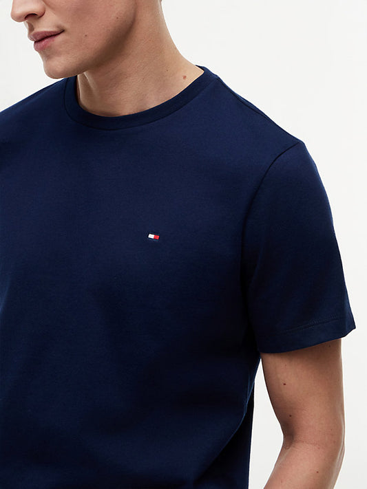 Flag Embroidery Jersey Crew Neck T-Shirt