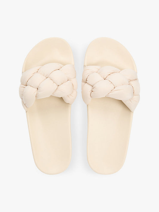 Embossed Braided Strap Slides