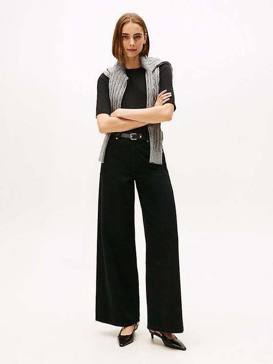 Ribbed Slim Half Sleeve T-Shirt