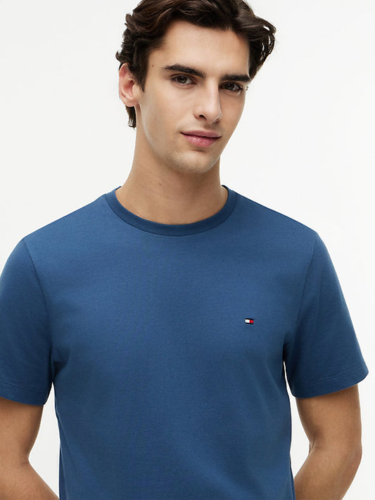 Flag Embroidery Jersey Crew Neck T-Shirt