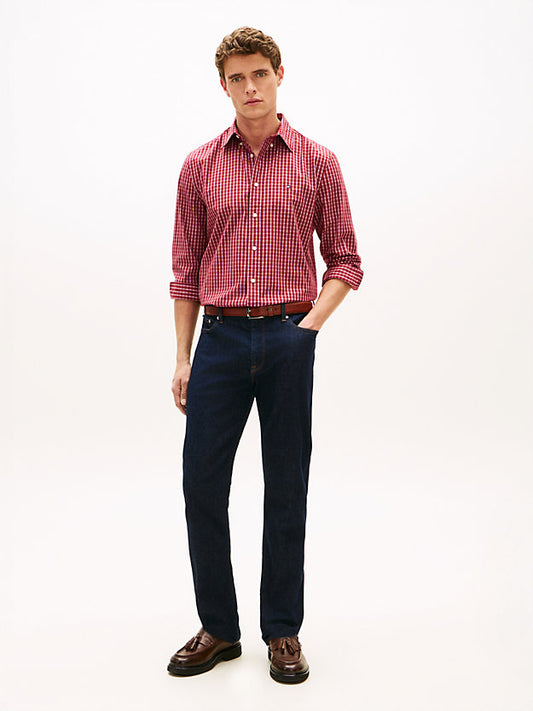 Flex Regular Fit Check Poplin Shirt