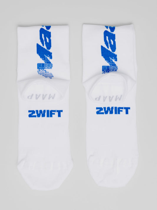 ZWIFT Sock - WHITE/RGB BLUE
