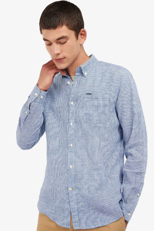 Linton Tailored Linen Shirt - NAVY