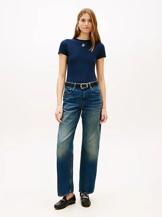 Textured Logo Slim Jersey T-Shirt