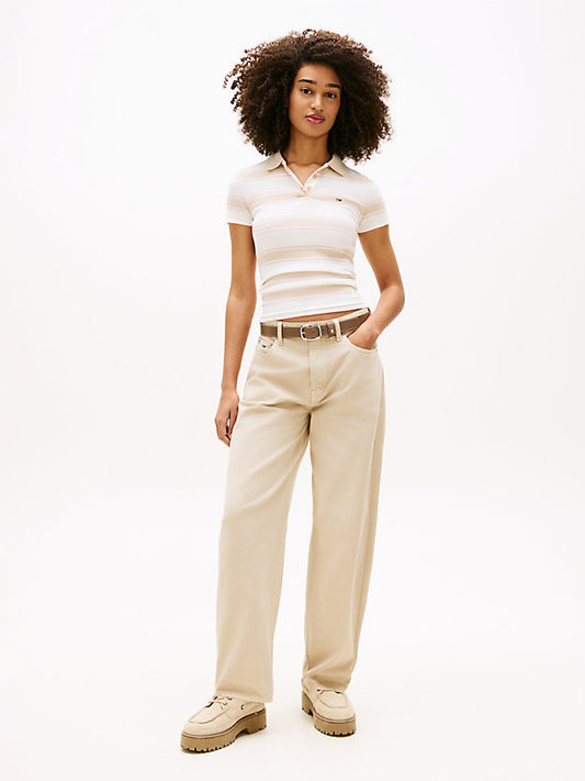 Slim Fit Ribbed Polo Shirt