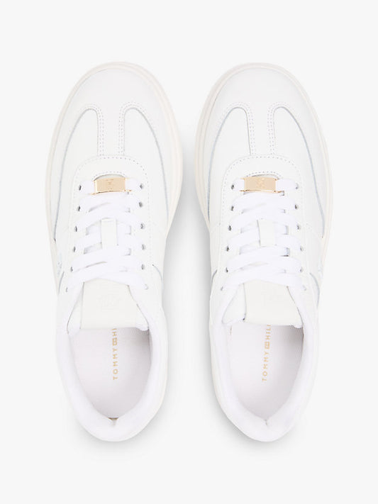Debossed Monogram Leather Court Trainers