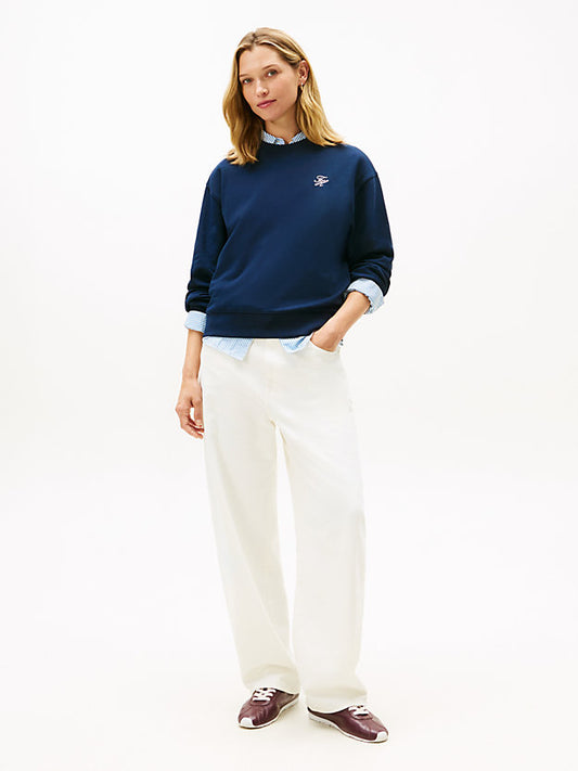 Logo Embroidery Terry Sweatshirt