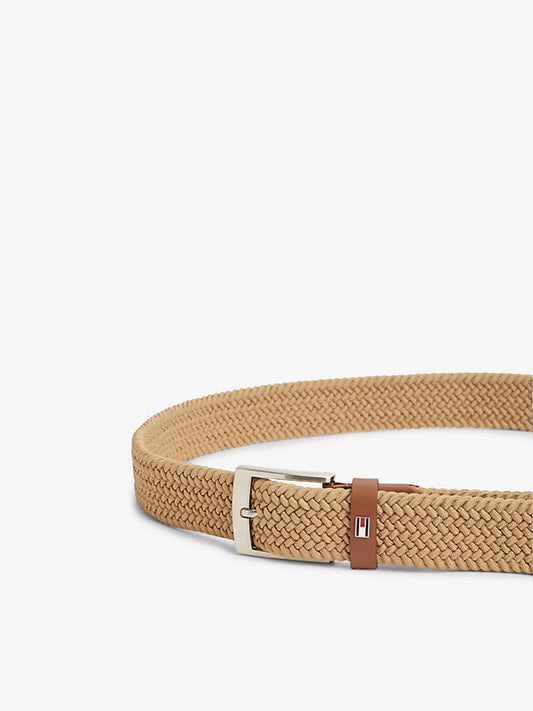 Square Buckle Elastic Webbing Belt