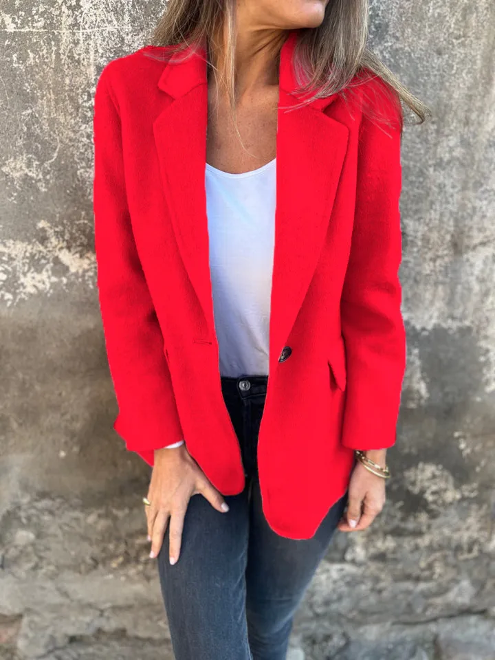 🔥NEUHEIT- 48% RABATT- Damen Baumwoll-Revers Langarm Freizeitjacke