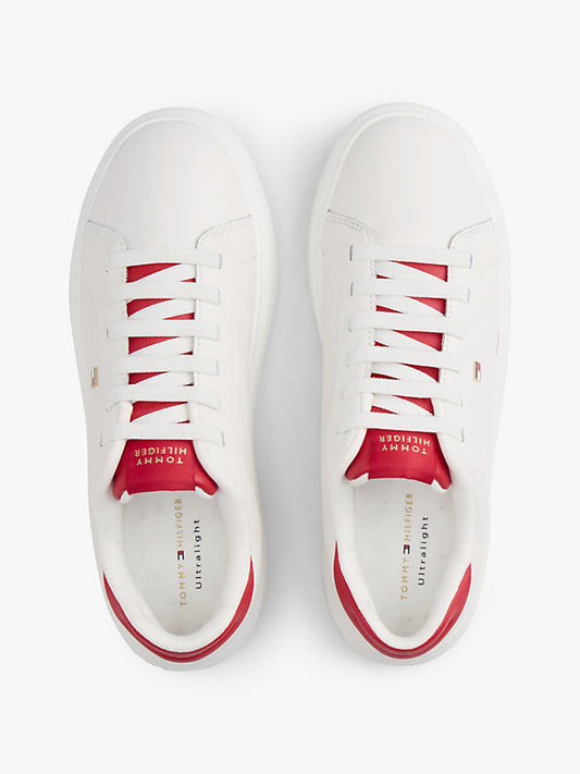Lightweight Leather Cupsole Court Trainers
