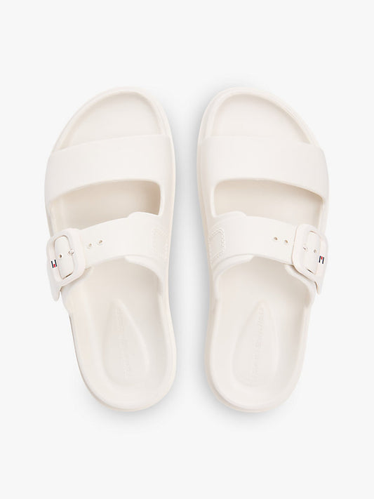 Double Strap Enamel Flag Lightweight Sandals