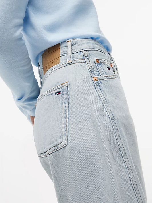 Twisted Seam Mid Rise Barrel Jeans