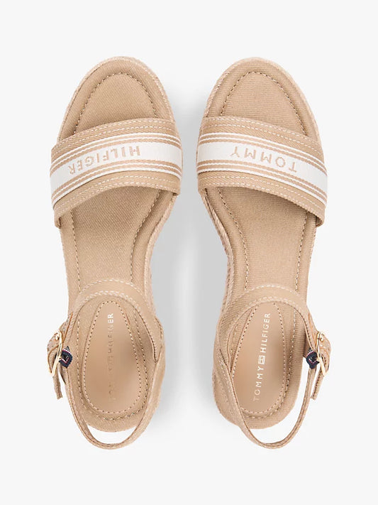 Canvas Denim Wedge Espadrilles
