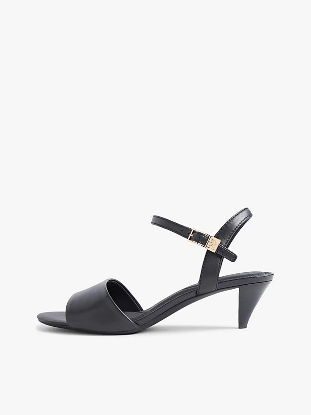 Leather Open Toe Heeled Sandals