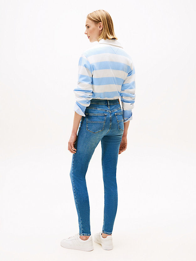 Nora Mid Rise Skinny Faded Jeans