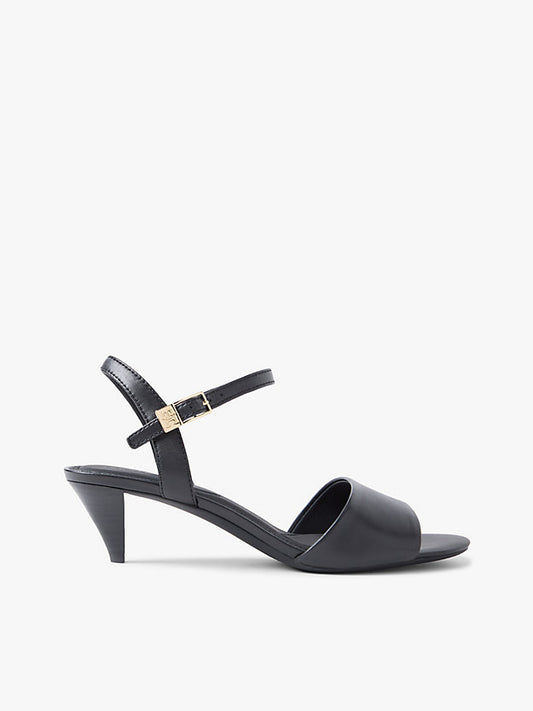 Leather Open Toe Heeled Sandals