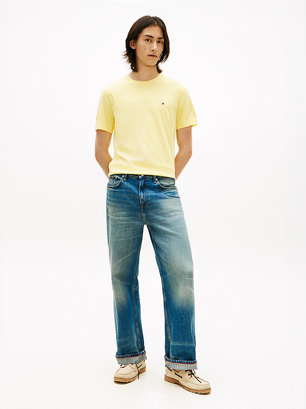 Flag Embroidery Jersey Crew Neck T-Shirt