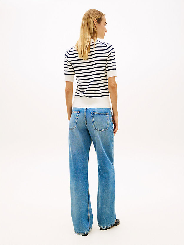 Fine Knit Jersey Short Sleeve Jumper