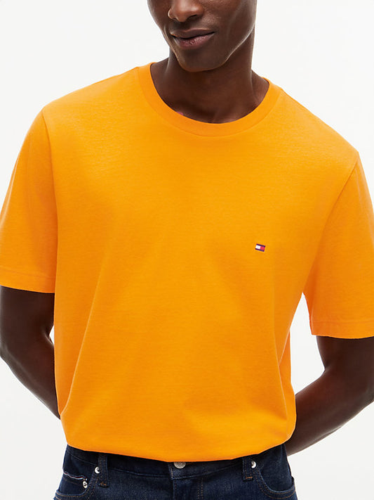 Flag Embroidery Jersey Crew Neck T-Shirt