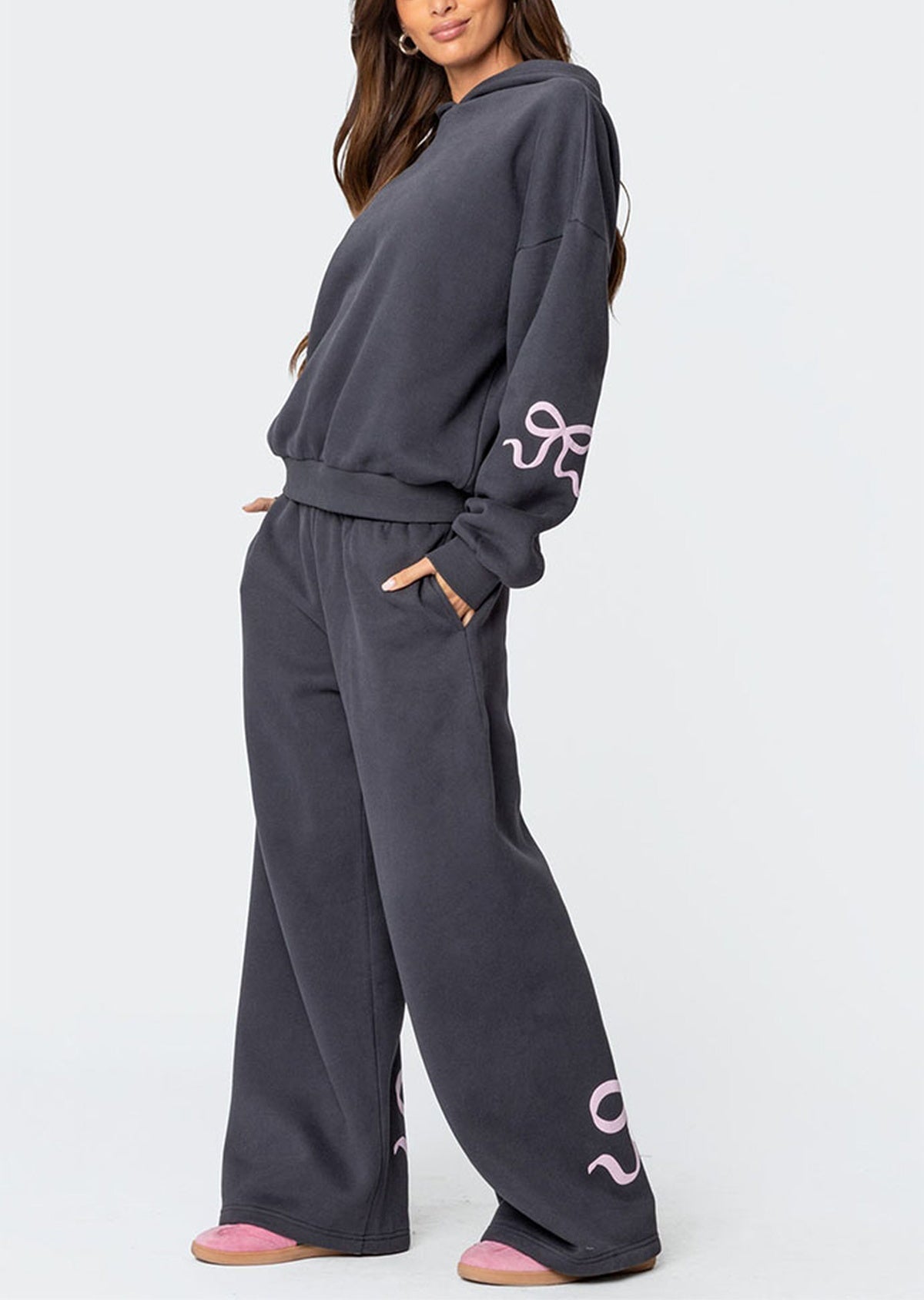 Soldes de Noël -50% - Ensemble sweat à capuche avec nœud pour femme