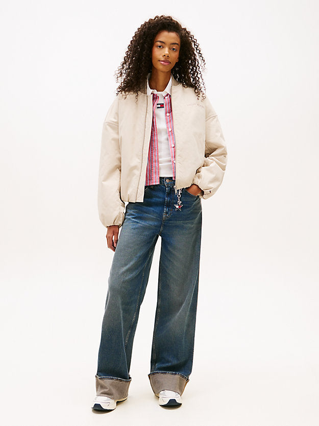 Back Logo Embroidery Bomber Jacket