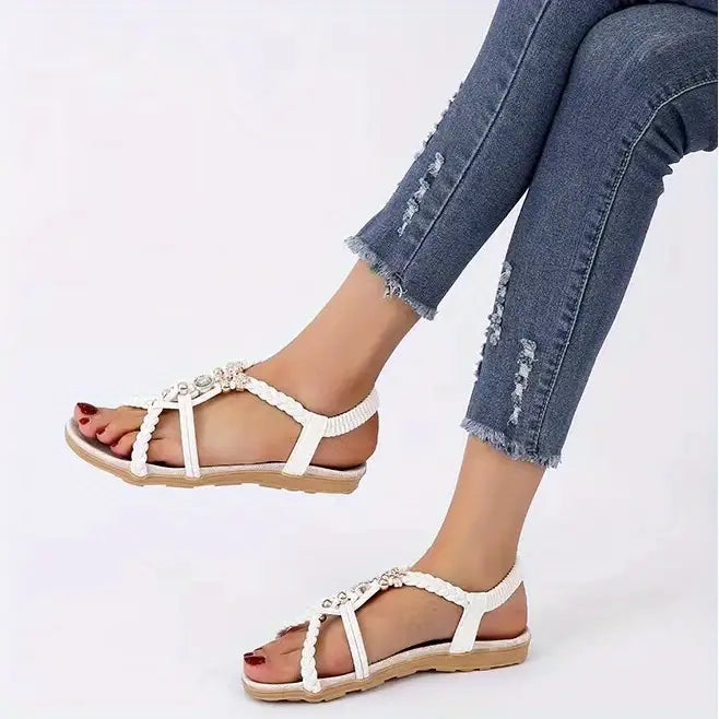 🔥DERNIÈRE JOURNÉE PROMOTION -50 % SUR LES SANDALES ORTHOPÉDIQUES PLATES STYLE BOHO POUR FEMME