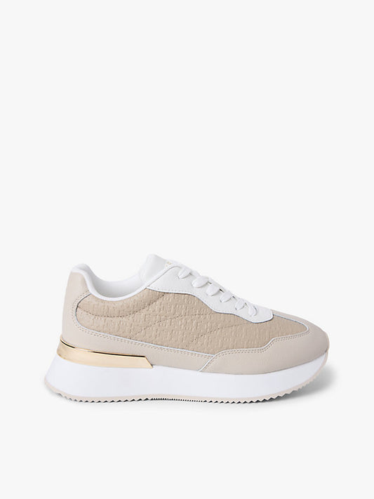 Monogram Leather Mixed Texture Trainers