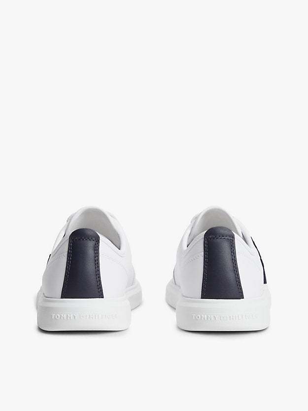 Logo Lightweight Leather Court Trainers