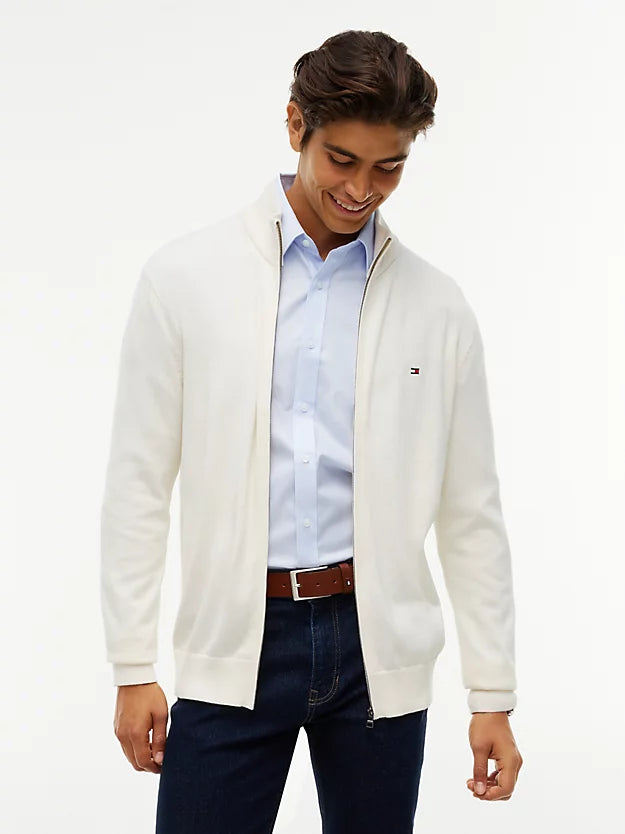 Flag Embroidery Zip-Thru Jumper