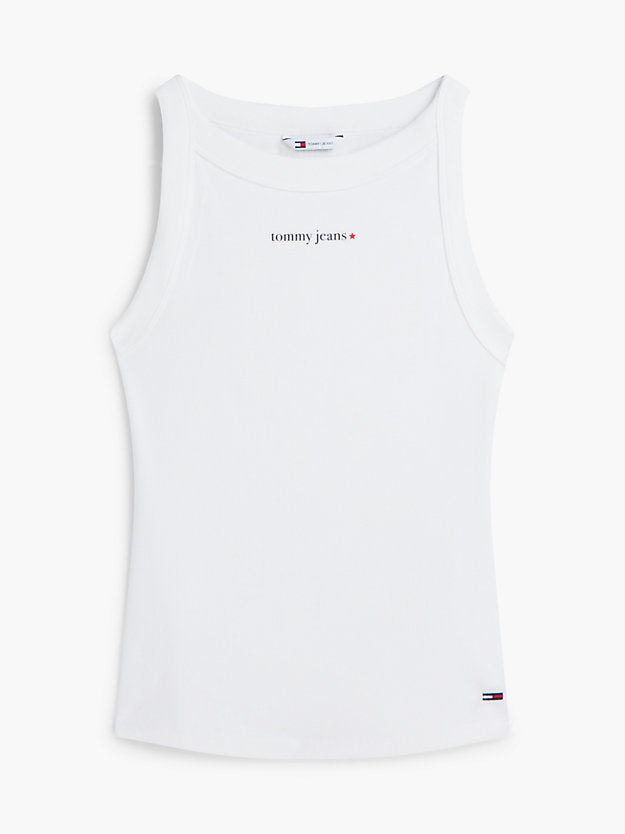 Logo Ribbed Slim Tank Top