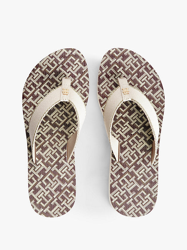 Monogram Wedge Heel Flip-Flops