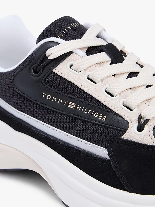 Suede Chunky Lace-Up Trainers