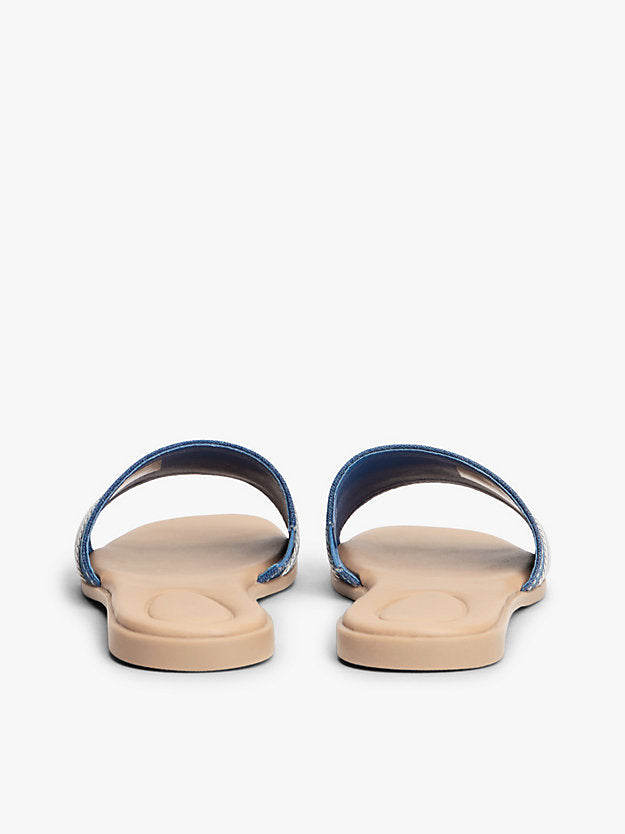 Canvas Denim Webbing Strap Mules