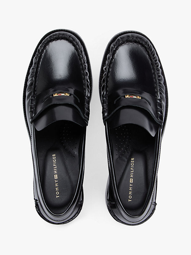 Patent Leather Block Heel Loafers
