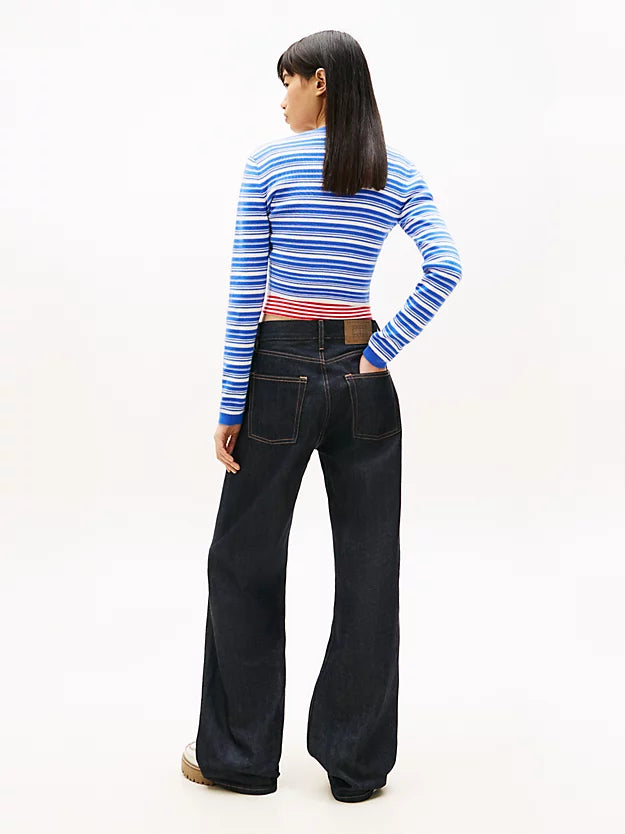 Selvedge Mid Rise Relaxed Straight Leg Jeans