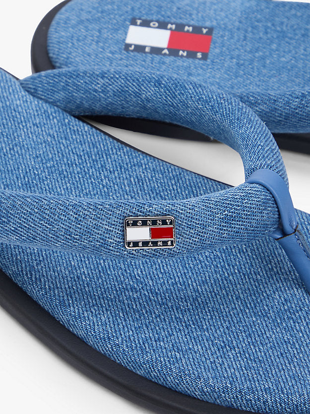 Denim Padded Strap Flip-Flops