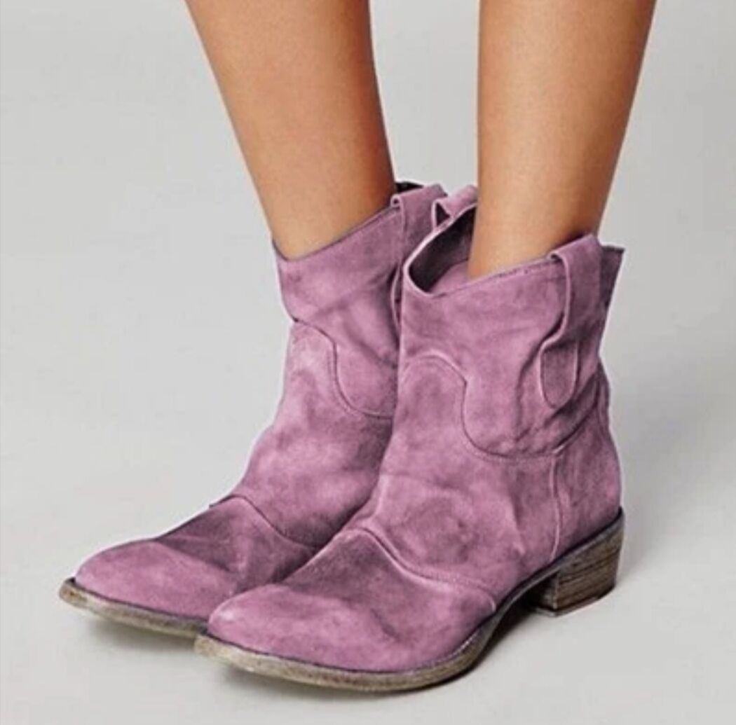 Chaussures Rétro en Cuir à Petit Talon pour Femme