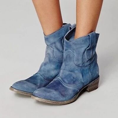 Chaussures Rétro en Cuir à Petit Talon pour Femme