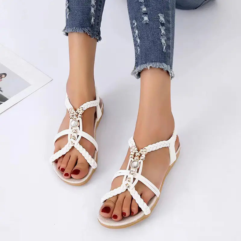 🔥DERNIÈRE JOURNÉE PROMOTION -50 % SUR LES SANDALES ORTHOPÉDIQUES PLATES STYLE BOHO POUR FEMME