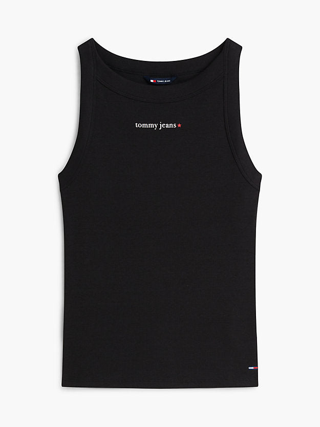 Logo Ribbed Slim Tank Top
