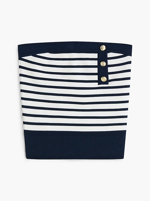 Gold-Tone Button Knit Extra Slim Bandeau