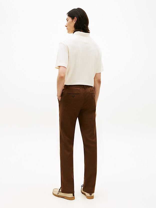 Denton Straight Leg Linen Blend Chinos