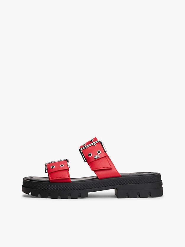 Chunky Cleat Double Buckle Sandals